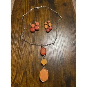Pendant Necklace With matching Earrings